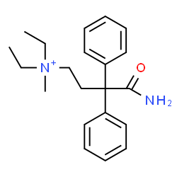 ChemSpider 2D Image | 4-Amino-N,N-diethyl-N-methyl-4-oxo-3,3-diphenyl-1-butanaminium | C21H29N2O