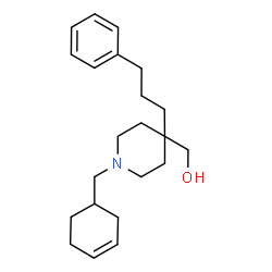 ChemSpider 2D Image | [1-(3-Cyclohexen-1-ylmethyl)-4-(3-phenylpropyl)-4-piperidinyl]methanol | C22H33NO