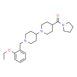 ChemSpider 2D Image | [1'-(2-Ethoxybenzyl)-1,4'-bipiperidin-4-yl](1-pyrrolidinyl)methanone | C24H37N3O2