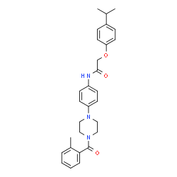 ChemSpider 2D Image | 2-(4-Isopropylphenoxy)-N-{4-[4-(2-methylbenzoyl)-1-piperazinyl]phenyl}acetamide | C29H33N3O3