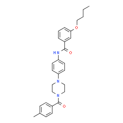 ChemSpider 2D Image | 3-Butoxy-N-{4-[4-(4-methylbenzoyl)-1-piperazinyl]phenyl}benzamide | C29H33N3O3