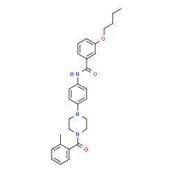 ChemSpider 2D Image | 3-Butoxy-N-{4-[4-(2-methylbenzoyl)-1-piperazinyl]phenyl}benzamide | C29H33N3O3