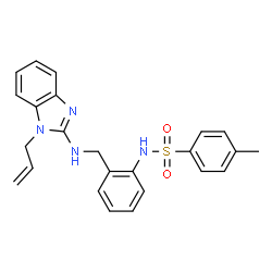 ChemSpider 2D Image | N-(2-{[(1-Allyl-1H-benzimidazol-2-yl)amino]methyl}phenyl)-4-methylbenzenesulfonamide | C24H24N4O2S