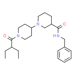 ChemSpider 2D Image | N-Benzyl-1'-(2-ethylbutanoyl)-1,4'-bipiperidine-3-carboxamide | C24H37N3O2