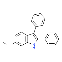 ChemSpider 2D Image | 6-Methoxy-2,3-diphenyl-1H-indole | C21H17NO
