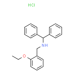 ChemSpider 2D Image | N-(2-Ethoxybenzyl)-1,1-diphenylmethanamine hydrochloride (1:1) | C22H24ClNO