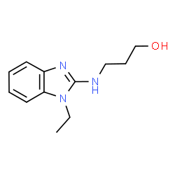 ChemSpider 2D Image | 3-[(1-Ethyl-1H-benzimidazol-2-yl)amino]-1-propanol | C12H17N3O