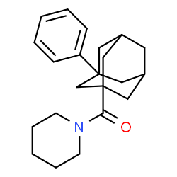 ChemSpider 2D Image | (3-Phenyladamantan-1-yl)(1-piperidinyl)methanone | C22H29NO