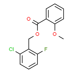 ChemSpider 2D Image | 2-Chloro-6-fluorobenzyl 2-methoxybenzoate | C15H12ClFO3
