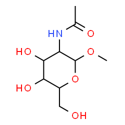 ChemSpider 2D Image | Methyl 2-acetamido-2-deoxyhexopyranoside | C9H17NO6