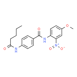 ChemSpider 2D Image | N-(4-Methoxy-2-nitrophenyl)-4-(pentanoylamino)benzamide | C19H21N3O5