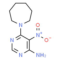 ChemSpider 2D Image | 6-(1-Azepanyl)-5-nitro-4-pyrimidinamine | C10H15N5O2