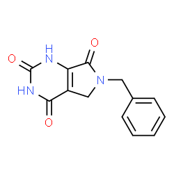 ChemSpider 2D Image | 6-Benzyl-2,4-dihydroxy-5H-pyrrolo[3,4-d]pyrimidin-7(6H)-one | C13H11N3O3