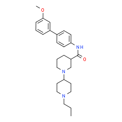 ChemSpider 2D Image | N-(3'-Methoxy-4-biphenylyl)-1'-propyl-1,4'-bipiperidine-3-carboxamide | C27H37N3O2