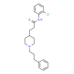 ChemSpider 2D Image | N-(2-Chlorophenyl)-3-[1-(3-phenylpropyl)-4-piperidinyl]propanamide | C23H29ClN2O