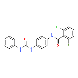 ChemSpider 2D Image | 2-Chloro-6-fluoro-N-{4-[(phenylcarbamoyl)amino]phenyl}benzamide | C20H15ClFN3O2
