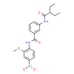 ChemSpider 2D Image | 3-[(2-Ethylbutanoyl)amino]-N-(2-methoxy-4-nitrophenyl)benzamide | C20H23N3O5