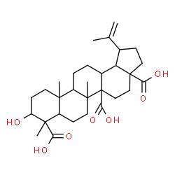 ChemSpider 2D Image | 3-Hydroxylup-20(29)-ene-23,27,28-trioic acid | C30H44O7