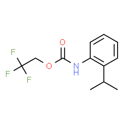 ChemSpider 2D Image | 2,2,2-Trifluoroethyl (2-isopropylphenyl)carbamate | C12H14F3NO2