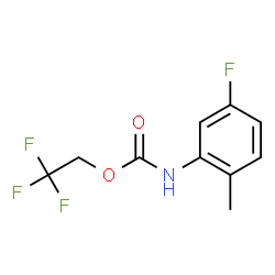 ChemSpider 2D Image | 2,2,2-Trifluoroethyl (5-fluoro-2-methylphenyl)carbamate | C10H9F4NO2