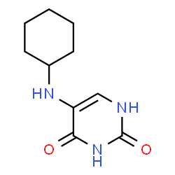 ChemSpider 2D Image | 5-(Cyclohexylamino)-2,4(1H,3H)-pyrimidinedione | C10H15N3O2