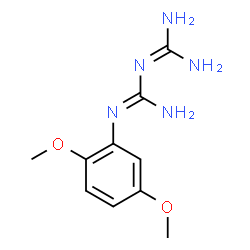 ChemSpider 2D Image | 1-(Diaminomethylene)-2-(2,5-dimethoxyphenyl)guanidine | C10H15N5O2
