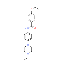 ChemSpider 2D Image | N-[4-(4-Ethyl-1-piperazinyl)phenyl]-4-isopropoxybenzamide | C22H29N3O2