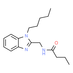 ChemSpider 2D Image | N-[(1-Pentyl-1H-benzimidazol-2-yl)methyl]butanamide | C17H25N3O