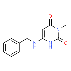 ChemSpider 2D Image | 6-(Benzylamino)-3-methyl-2,4(1H,3H)-pyrimidinedione | C12H13N3O2
