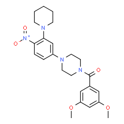 ChemSpider 2D Image | (3,5-Dimethoxyphenyl){4-[4-nitro-3-(1-piperidinyl)phenyl]-1-piperazinyl}methanone | C24H30N4O5