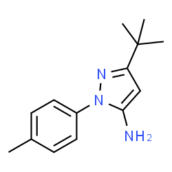 ChemSpider 2D Image | 5-Amino-3-t-butyl-N-p-tolyl-pyrazole | C14H19N3