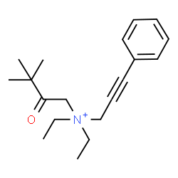 ChemSpider 2D Image | N,N-Diethyl-3,3-dimethyl-2-oxo-N-(3-phenyl-2-propyn-1-yl)-1-butanaminium | C19H28NO