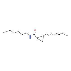 ChemSpider 2D Image | N-Hexyl-2-octylcyclopropanecarboxamide | C18H35NO