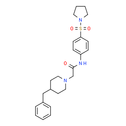 ChemSpider 2D Image | 2-(4-Benzyl-1-piperidinyl)-N-[4-(1-pyrrolidinylsulfonyl)phenyl]acetamide | C24H31N3O3S