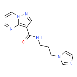 ChemSpider 2D Image | N-[3-(1H-Imidazol-1-yl)propyl]pyrazolo[1,5-a]pyrimidine-3-carboxamide | C13H14N6O
