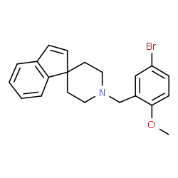 ChemSpider 2D Image | 1'-(5-Bromo-2-methoxybenzyl)spiro[indene-1,4'-piperidine] | C21H22BrNO