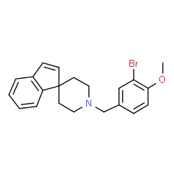ChemSpider 2D Image | 1'-(3-Bromo-4-methoxybenzyl)spiro[indene-1,4'-piperidine] | C21H22BrNO