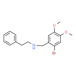 ChemSpider 2D Image | N-(2-Bromo-4,5-dimethoxybenzyl)-2-phenylethanamine | C17H20BrNO2