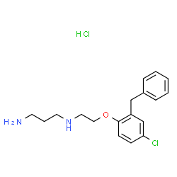 ChemSpider 2D Image | N-[2-(2-Benzyl-4-chlorophenoxy)ethyl]-1,3-propanediamine hydrochloride (1:1) | C18H24Cl2N2O