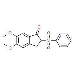 ChemSpider 2D Image | 5,6-Dimethoxy-2-(phenylsulfonyl)-1-indanone | C17H16O5S