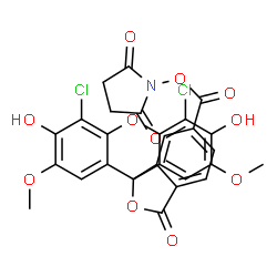 ChemSpider 2D Image | 6-JOE SE | C27H17Cl2NO11