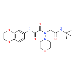 ChemSpider 2D Image | N'-(2,3-Dihydro-1,4-benzodioxin-6-yl)-N-{2-[(2-methyl-2-propanyl)amino]-2-oxoethyl}-N-(4-morpholinyl)ethanediamide | C20H28N4O6