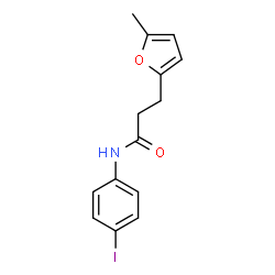ChemSpider 2D Image | N-(4-Iodophenyl)-3-(5-methyl-2-furyl)propanamide | C14H14INO2