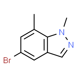 ChemSpider 2D Image | 5-Bromo-1,7-dimethyl-1H-indazole | C9H9BrN2