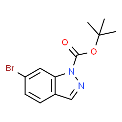 ChemSpider 2D Image | tert-Butyl 6-bromo-1H-indazole-1-carboxylate | C12H13BrN2O2