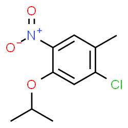 ChemSpider 2D Image | 1-Chloro-5-isopropoxy-2-methyl-4-nitrobenzene | C10H12ClNO3