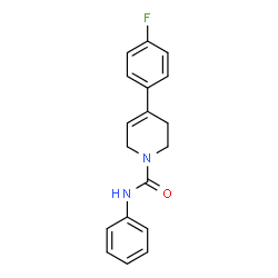 ChemSpider 2D Image | 4-(4-Fluorophenyl)-N-phenyl-3,6-dihydro-1(2H)-pyridinecarboxamide | C18H17FN2O