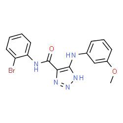 ChemSpider 2D Image | N-(2-Bromophenyl)-4-[(3-methoxyphenyl)amino]-1H-1,2,3-triazole-5-carboxamide | C16H14BrN5O2