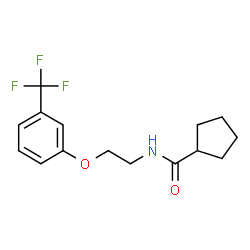 ChemSpider 2D Image | N-{2-[3-(Trifluoromethyl)phenoxy]ethyl}cyclopentanecarboxamide | C15H18F3NO2