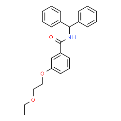 ChemSpider 2D Image | N-(Diphenylmethyl)-3-(2-ethoxyethoxy)benzamide | C24H25NO3